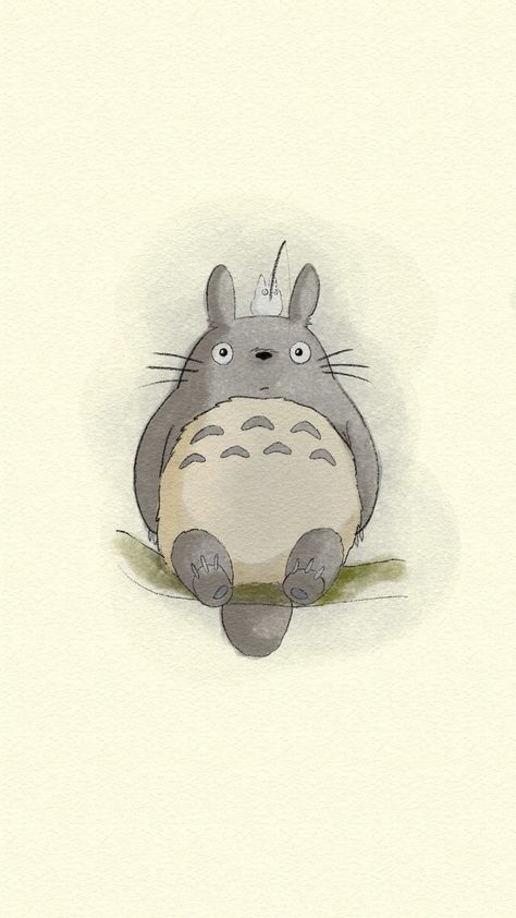 Day 2: Drawing with Clip Studio Paint (Totoro - My Neighbor Totoro) Totoro Iphone Wallpaper, Studio Ghibli Anime, Ghibli Anime, Clip Studio Paint, My Neighbor Totoro, Studio Ghibli, Iphone, Anime