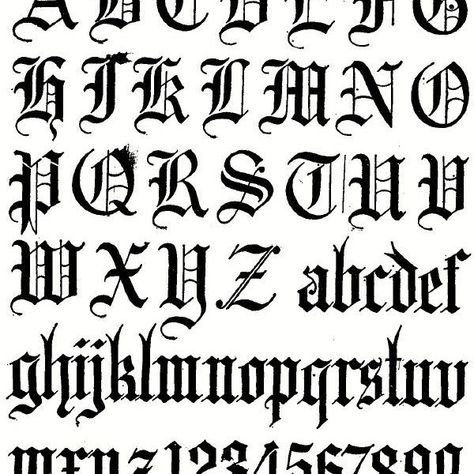 Image Details ~ Karen's Whimsy 634 Cool Alphabet Letters, Pretty Cursive Fonts, Latin Quote Tattoos, Old English Lettering, Old English Tattoo, Old English Alphabet, Fonts For Tattoos, Alphabet Letter Templates, Tattoo Fonts Alphabet