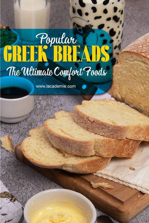 14 Popular Greek Breads for Comfort Food Lovers in 2024 Greek Bread Traditional, Greek Bread Recipes, Greek Pita Bread, Greek Homes, Greek Bread, Bread Ring, Bowls Recipes, Greek Pita, Greek Recipes Authentic