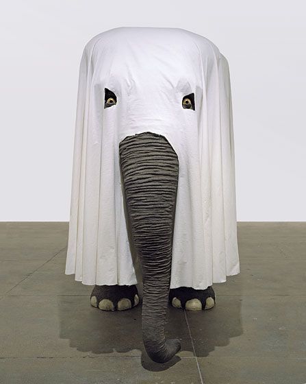 Maurizio Cattelan - Not Afraid of Love Afraid Of Love, Olafur Eliasson, Elephant Love, An Elephant, Cool Halloween Costumes, Peek A Boo, Sesame Street, Make Me Smile, Trunk