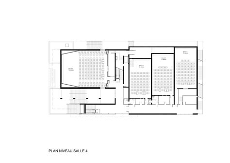 Gallery of Etoile Lilas Cinema / Hardel et Le Bihan Architectes - 21 Cinema Center, Architecture Center, Cinema Architecture, Cinema Design, Landscape Architecture Drawing, Music And Arts, Architecture Design Sketch, Cinema Theatre, Floor Plan Layout