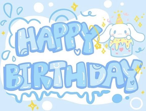 Happy Birthday Doodles, Happy Birthday Drawings, Birthday Doodle, Birthday Card Drawing, Cute Happy Birthday, Hello Kitty Crafts, Hello Kit, Kitty Drawing, Bday Cards