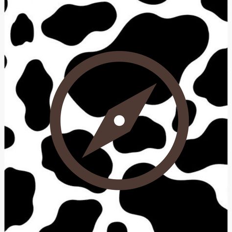 Cow Print App Icons Safari, Country Icons, Aesthetic Cow, Cow Icon, Phone Widget, Icon Covers, Wallpaper Ios, Ios Ideas, Widget Design