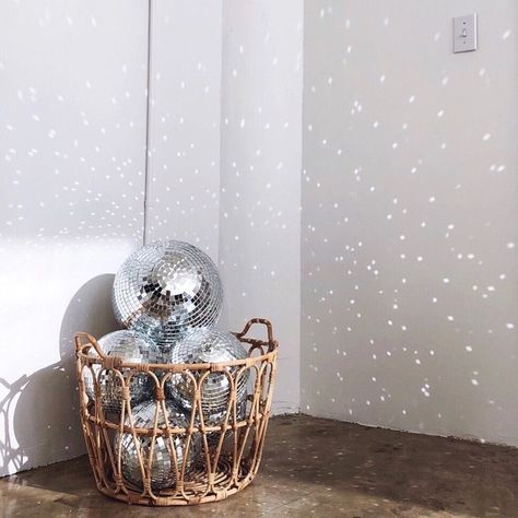 Disco Ball In Nursery, Disco Ball In Bedroom, Disco Nursery, Disco Home Decor, Disco Ball Home Decor, Disco Ball Christmas Tree, Decor For Events, Disco Ball Decor, Morning Magic