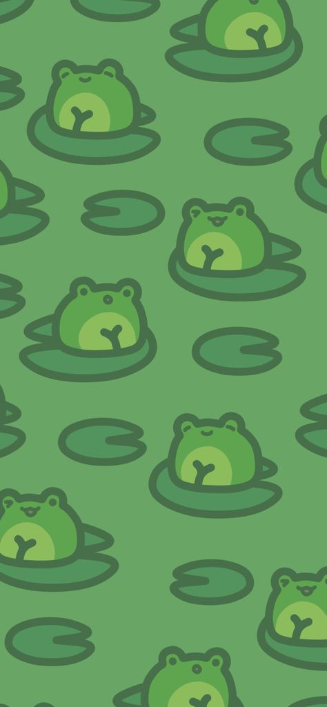 Cute Frog Wallpaper Aesthetic - Kawaii Frog Wallpaper iPhone 🐸 Cute Frog Wallpaper, Frog Wallpaper, Frog Drawing, Cute Frog, Frog Art, Cute Simple Wallpapers, Cute Doodles Drawings, Green Frog, Cute Easy Drawings