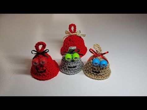 (20) How to Crochet a Googly Eyed Silver Bell for Christmas #crochet #crocheting - YouTube Googly Eye Crafts, Eye Crochet, Google Eyes, Finger Puppet, Eye Pattern, Googly Eyes, Silver Bells, Diy Crochet Projects, Finger Puppets