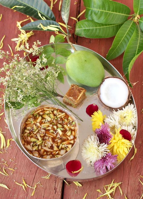 Ugadi Greetings - Telugu New Year - Ugadi Festival Ugadi Pachadi, Ugadi Festival, Telugu New Year, Indian Chutney Recipes, Festival Aesthetic, Festival Image, Chutney Recipes, Festival Celebration, Indian Spices