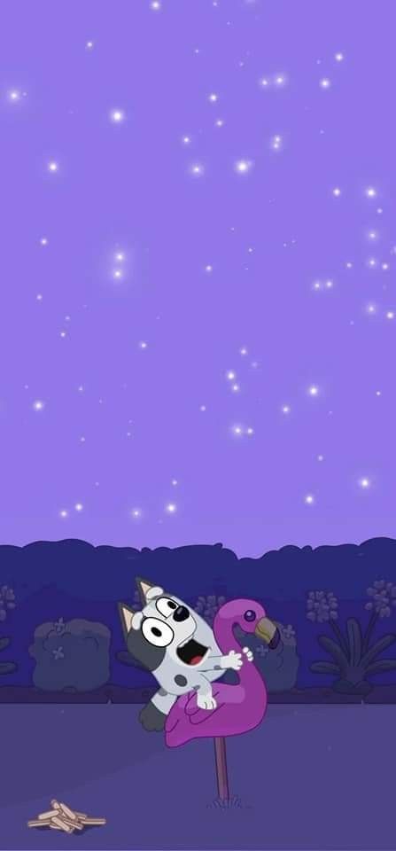 Bluey Cartoon Wallpaper Iphone Muffin, Bluey Muffin Flamingo, Muffin Wallpaper Bluey, Bluey Sleepytime Wallpaper, Muffin Heeler Wallpaper, Bluey Cartoon Lockscreen, Bluey Cartoon Aesthetic Wallpaper, Bluey Fan Art Wallpaper, Muffin From Bluey Wallpaper