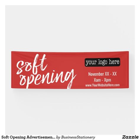 Soft Opening Banner, Soft Opening, Movies Quotes Scene, Graphic Design Ads, Business Banner, Business Stationery, Cafe Design, Business Supplies, Valentine Day Cards