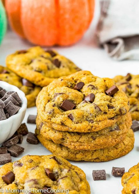 Sugar Spun Run, Eggless Cookies, Eggless Baking, Pumpkin Chocolate Chip, Pumpkin Chocolate Chip Cookies, Cookie Calories, Pumpkin Chocolate Chips, Funnel Cake, Pumpkin Flavor