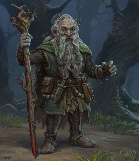 Forest Gnome Druid, Gnome Dnd, Dnd Druid, Deciduous Forest, Fantasy Wizard, Heroic Fantasy, Leather Armor, Fantasy Portraits, Forest Hills