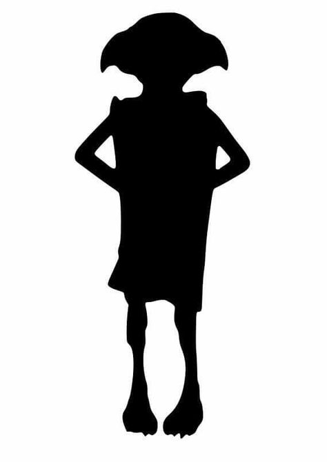 Dobby Svg, Free Laser Cut Files, Harry Potter Silhouette, Dobby Harry, Harry Potter Dobby, Cricut Patterns, Harry Potter 6, Free Dobby, Designs For Cricut