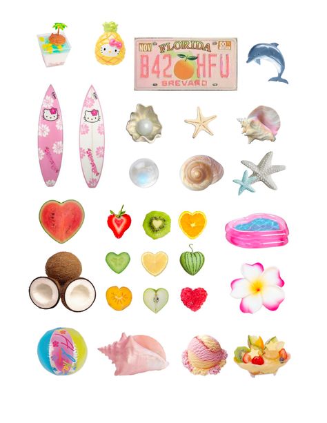 summer hello kitty beach tropical icon aesthetic fruit hawaii kawaii aesthetic beach ice cream icon png aloha florida surfer waves seashell phone case sticker coconut beach pool marine Summer Instagram Highlight Covers, Summer Themed Phone, Summer Icons Aesthetic, Summer Phone Theme, Summer Wallpaper Phone, Summer Widgets, Beach Stickers, Summer Stickers, Summer Phone