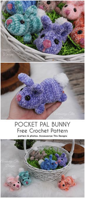 Crocheted Stuffed Animals, Easter Crochet Patterns Free, Easter Crochet Patterns, Crochet Bunny Pattern, Bunny Crochet, Crochet Animals Free Patterns, Crochet Amigurumi Free, Holiday Crochet, Haken Baby