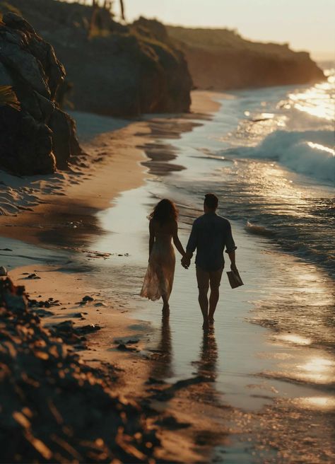 Couple Walking On Beach, Walking Along The Beach, Beach Walking, Couple Walking, Couples Walking, Beach Walks, Things To Do At Home, Running On The Beach, Visual Board