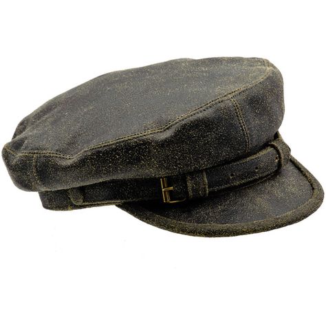 Genuine distressed leather Fiddler Breton cap. Cap with lining. All... ($50) ❤ liked on Polyvore featuring accessories, hats, print hats, breton cap, pattern hats, breton hat and cap hats Breton Cap, Caps Outfit, Breton Hat, Fiddler Hat, Mens Newsboy Hat, Breton Style, Beret Cap, Berets Cap, Cap Hats