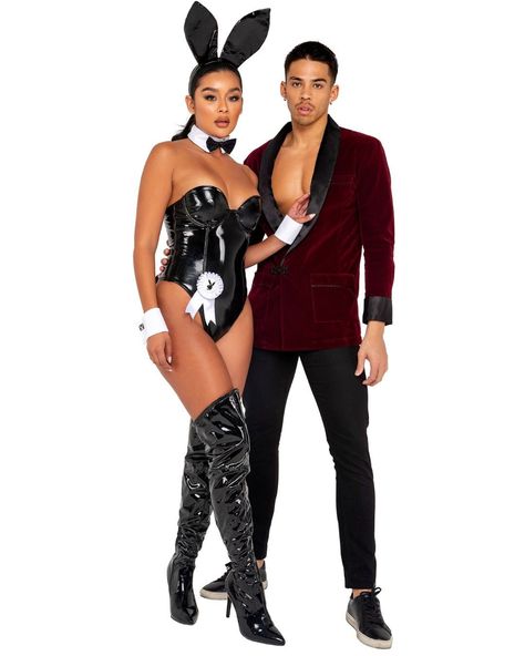 Get ready to slay Halloween as the hottest duo! 🎃🔥 Our Playboy couple costumes are bringing double the charm and twice the fun! 👯‍♂️#SexyShoesUSA #TheEverythingSexyStore #playboycostumes #playboy #couplecostumes #couplegoals #halloweenVibes #halloween 🔍Playboy Seductress Bunny 🔍Playboy Smoke Lounge Gent Bunny Couple, Couple Costumes, Playboy Bunny, Halloween Outfit, Boy Costumes, Couple Poses, Couples Costumes, Couple Goals, Lounge