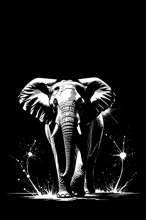 elephant, silhouette, animal, wildlife, nature, minimalism, simple, elegant, monochrome, wildlife art, minimalist art, abstract, modern art, safari, phone wallpaper, wall art decor, splash, Black And White Elephant, Minimalist Art Abstract, Art Abstract Modern, Wallpaper Wall Art, Elephant Silhouette, Elephant Illustration, Abstract Modern Art, Elephant Painting, Animal Wildlife