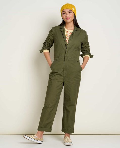 Toad & Co Juniper Overall | Peaceful Valley Outdoors Coveralls Women Fashion, Toad And Co, Olive Jumpsuit, Cute Overalls, Wide Leg Romper, Short Sleeve Jumpsuits, Cotton Romper, Jumpsuit With Sleeves, Womens Size Chart