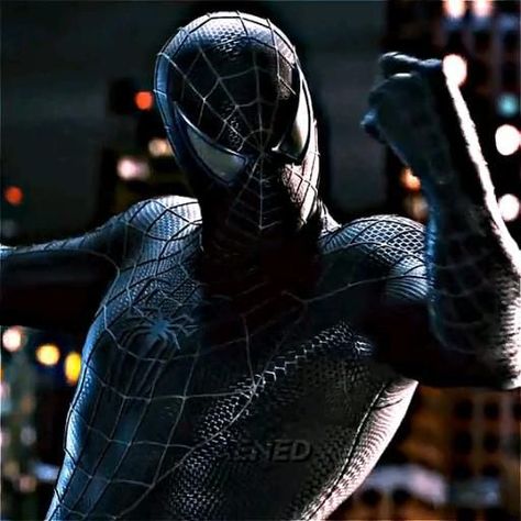 Black Suit Spiderman, Tomholland Spiderman, Spider Man 3, Tobey Maguire, Foto Top, Amazing Spiderman Movie, Black Spiderman, Spiderman 3, Marvel Comics Superheroes