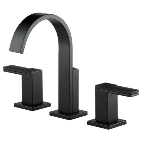 Siderna® | Widespread Lavatory Faucet - Less Handles Sink Fixtures, Matte Black Faucet, Widespread Faucet, Black Faucet, Modern Sink, Widespread Bathroom Faucet, Bath Faucet, Lavatory Faucet, Bathroom Faucet