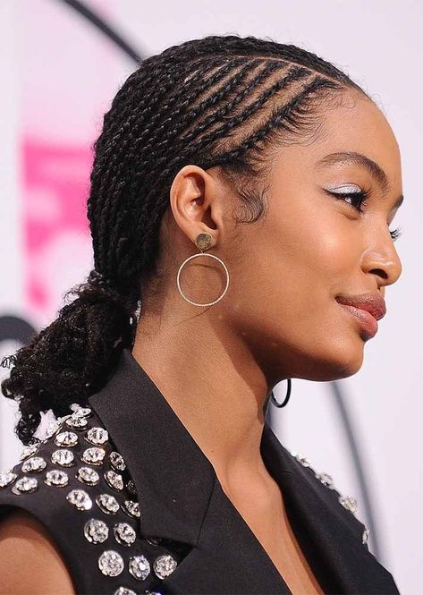 17 of Our Fav Yara Shahidi’s Braided Hairstyles | Un-ruly Yara Shahidi Braids, Trendy We Fryzurach, Summer Hair Care, Curly Haircuts, Pelo Afro, Black Hair Care, Cornrow Hairstyles, Cornrows Braids, Curly Hairstyles