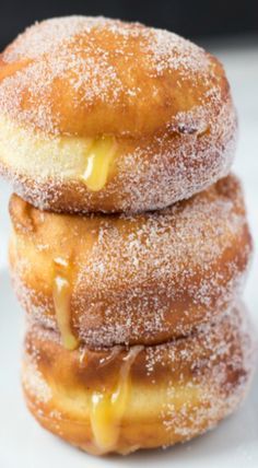 Fried Donuts, Simple Sugar, Sugar Donut, Filled Donuts, Lemon Filling, Homemade Donuts, Doughnut Recipe, Donut Recipes, Beignets