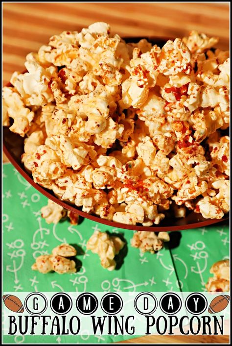 Crunchy popcorn is tossed with buffalo seasoning, butter, and creamy blue cheese crumbles and tastes just like my favorite buffalo chicken wings! Pack Road Trip, Buffalo Seasoning, Family Game Night Snacks, Blue Cheese Crumbles, Healthy Popcorn, Healthy Superbowl Snacks, Buffalo Wing, Trip Snacks, Buffalo Chicken Wings