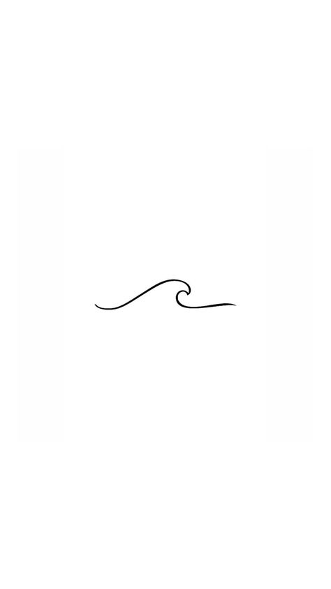 Wave Tattoos Simple, Ocean Line Art Tattoo, Single Line Wave Tattoo, Wave Tattoo Stencil, Small Tattoos Wave, Wave Tattoo Minimalist, Wave Line Tattoo, Line Wave Tattoo, Minimalist Ocean Tattoo