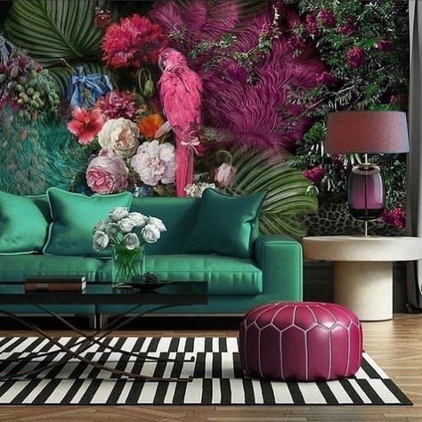 Bibilo | Designer & Contemporary Homewares Store Australia Nails Cheetah, Parrot Wallpaper, Café Design, Green Couch, Living Room Green, Ink Drawings, Design Del Prodotto, Wallpaper Living Room, New Living Room