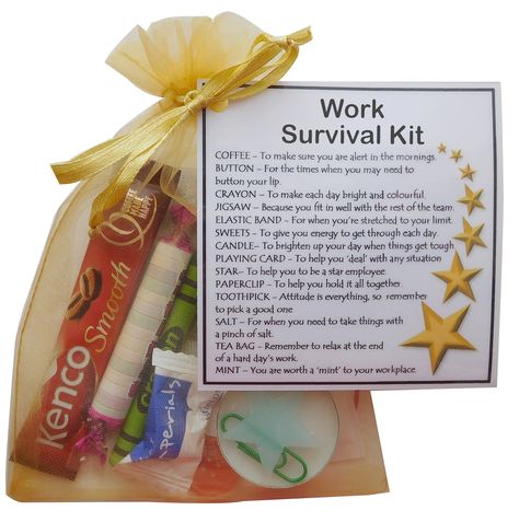 SMILE GIFTS UK Work Survival Kit (New job gift, Secret santa gift for colleague) : Amazon.co.uk: Stationery & Office Supplies Social Workers Survival Kit, Social Worker Appreciation, Gift For Colleague, Secretary Gifts, Survival Kit Gifts, Smile Gift, Santa Ideas, Social Worker Gifts, Job Promotion