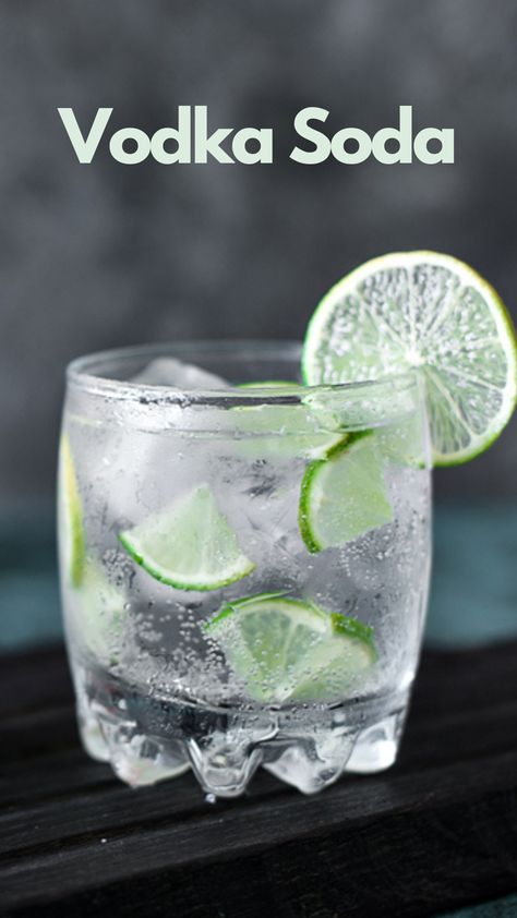 A refreshing Vodka Soda is the perfect remedy for a scorching summer day. Light and refreshing, it combines the velvety smoothness of vodka with the refreshing tartness of soda water for a clean flavor. #VodkaSoda via @mybartender Vodka Lime Soda, Easy Drink Ideas Alcohol, Vodka Soda Cocktails, Vodka Soda Recipe, Vodka Recipes Easy, Vodka Soda, Beer Shop, Vodka Shots, Lime Recipes