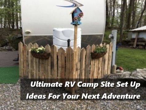 Discover the ultimate RV campsite set up ideas for your next adventure! From organization hacks to cozy decor tips, elevate your camping experience with these selected ideas. Whether you're a seasoned RVer or new to the lifestyle, these tips will help you create a comfortable and functional space on the road. Travel Trailer Set Up Outside, Seasonal Camping Sites Ideas, Seasonal Campsite Ideas, Camp Site Set Up Ideas, Camp Site Set Up, Campsite Decorating, Campsite Setup, Set Up Ideas, Rv Campsite