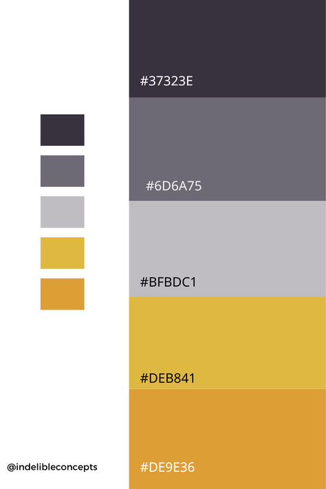 Gold, Grey, and Black Color Combination. #colors #colorinspiration #graphicdesigner #art #gold #black #branddesign #brandidentity #onlinebusiness Black Gray Color Scheme, Grey And Yellow Palette, Mustard And Grey Color Palette, Family Room Aesthetic, Pop Branding, Gray Pallet, Beautiful Colour Combinations, Black Color Combination, Gold Color Palettes