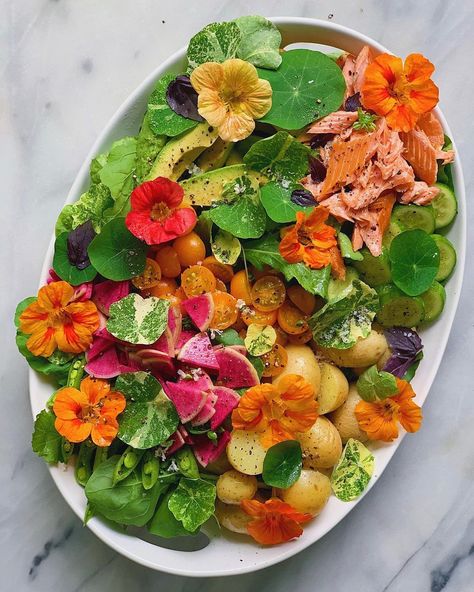 alison wu on Instagram: “my version of salad niçoise 🥗 that also looks like a fairy garden 🧚🏼‍♀️ #WuHaus” Trout Salad, Smoked Trout Salad, Magic For Beginners, Bali Cafe, Fairytale Food, Summer Solstice Party, Litha Summer Solstice, Flowers Recipes, Solstice Party