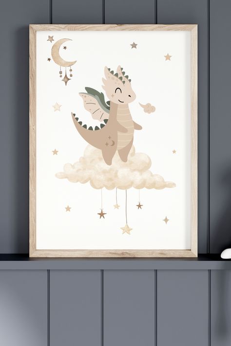 Transform your little one's space into a realm of enchantment with our set of three charming dragon-themed prints. Each print is lovingly crafted to ignite imagination and add a dash of fantasy to any nursery or playroom.Let these mystical dragons inspire your child to dream big and explore the wonders of their imagination. Order your set of three dragon nursery prints today and create a magical space that your little one will adore! Fantasy Nursery Ideas, Fantasy Nursery Theme, Nursery Fairytale, Dragon Room, Fantasy Nursery, Nursery Crafts, Fairytale Creatures, Dragon Nursery, Baby Dragons