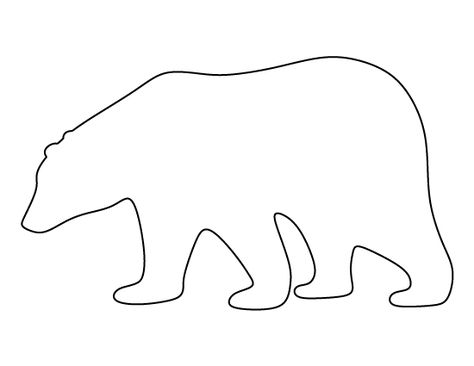 Polar Bear pattern. Use the printable pattern for crafts, creating stencils, scrapbooking, and more. Free PDF template to download and print at http://patternuniverse.com/download/polar-bear-pattern/ Polar Bear Outline Printable, Free Polar Bear Printables, Felt Polar Bear Pattern, Polar Bear Template Free Printable, Bear Template Free Printable, Polar Bear Template, Polar Bear Printable, Bear Kindergarten, Polar Bear Silhouette