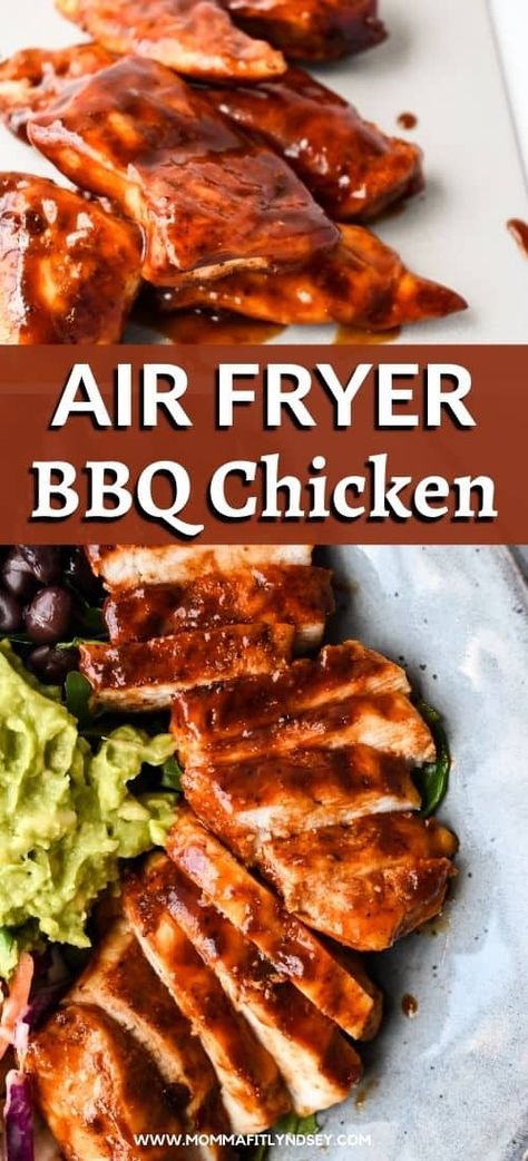 Barbecue Chicken In Air Fryer, Bbq Chicken Air Fryer Recipes, Boneless Chicken Breast Recipes Airfryer, Bbq Chicken Air Fryer, Air Fryer Barbecue Chicken, Ninja Foodi Chicken Breast, Bbq Boneless Chicken Breast, Air Fryer Bbq Chicken Breast, Summer Chicken Breast Recipes