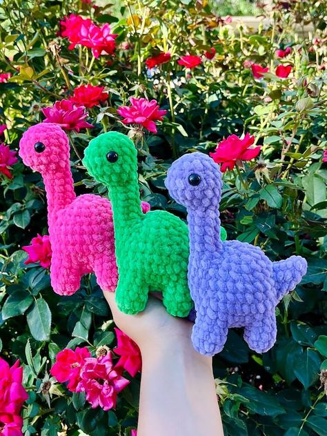 No Sew Crochet Patterns, Crochet Dinosaur Pattern Free, Crochet Dinosaur Patterns, Beautiful Dawn, Unique Tools, Quick Crochet Patterns, Crochet Dinosaur, Easy Crochet Patterns Free, Crochet Baby Toys