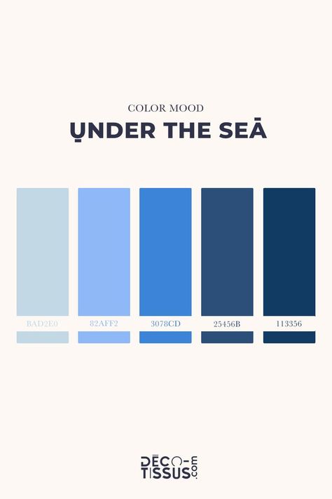 Water Blue Color Palette, Under The Sea Color Palette, Palette Bleu, Sea Color Palette, Sea Palette, Case Study Design, Plans Architecture, Hex Color Palette, Barcelona Hotels