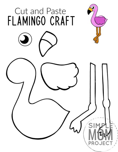 Here's a fun idea for your kids to try - This easy, cut & paste flamingo craft comes with free printable templates & makes an ideal art project for preschoolers or a diy paper craft for kindergarten kids. Why not join your kids in creating a pretty pink cut & paste flamingo craft today? #cutandpasteflamingocrafts #flamingocrafts Flamingo Craft, Free Printable Crafts, Animal Templates, Toddler Art Projects, Pink Crafts, Rainy Day Crafts, School Craft, Bird Crafts, Kindergarten Crafts