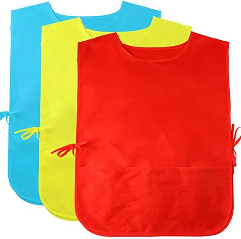 Amazon.com: Caydo 3 PCS Middle Size Art Smock for Kids, Water Resistant Children's Painting Smocks with 3 Roomy Pocket for Kids 6 to 10 Years : Toys & Games Kids Art Smock, Kids Smock, Painting Apron, Art Smock, Painting Activities, Kids Water, Baking With Kids, Kids Items, Linen Textile