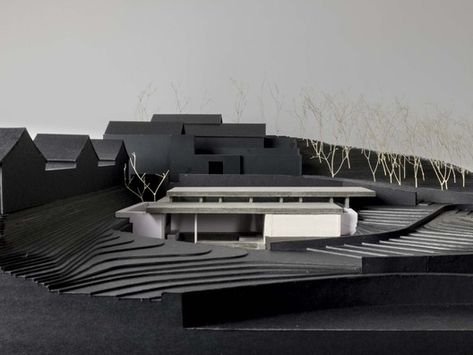 Gallery of House on the Great Wall / MDDM STUDIO - 30 Black Architecture Model, Contour Architecture, Black Architecture, Studio Floor Plans, Black Site, Black Contour, Master Thesis, Concept Model, Studios Architecture