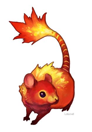 The fire-rat (kaso) is a rat native to China. Its fur has special properties, among which is an immunity to flames. A robe made of this material fell into the possession of the Lord of the Western Lands, the Inu no Taishō, who passed it on to his wife, Izayoi, who then passed it on to their son, Inuyasha. Mythical Animal, Cute Fantasy Creatures, Fantasy Beasts, Creature Drawings, Fantasy Creatures Art, Fantasy Monster, Mythical Creatures Art, Weird Creatures, Monster Design