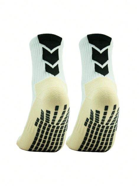 2 Pairs Adult Mid-Calf Adhesive-Dot Football Socks, Moisture-Wicking, Anti-Slip, Wear-Resistant Sports Socks For Men White    Knitted Fabric Geometric    Men Socks, size features are:Bust: ,Length: ,Sleeve Length: Mens Sports Socks, Shein Men, Hiking Accessories, Men Socks, Football Socks, Socks For Men, Sports Socks, Casual Athletic, Dark Jeans