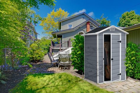 Small Outdoor Storage Sheds. Low Maintenance, Resin Construction, Easy To Clean. 4 ft x 3 ft. Read the Review: Small Outdoor Storage, Keter Sheds, Resin Sheds, Outdoor Storage Units, Outdoor Garden Storage, Apex Roof, Shed Base, Shed Sizes, Garden Storage Shed