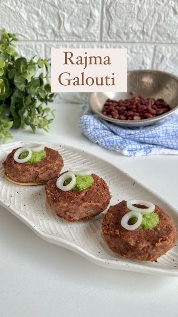 Guntas Sethi on Instagram: "✨ Galouti Kebab ✨ Why have abs, when you can have Keb-Abs! 🤪 And what better than Galouti Kebabs! These Rajma Galouti Kebabs are melt in mouth delicious and makes it the perfect nutritious, protein packed and guilt-free replacement of the authentic meat filled Galaouti Kebabs! 🤤🤎 Recipe: 2 tbsp oil 2 tbsp chopped garlic 1 tbsp chopped ginger 1 tbsp green chilli 1.5 chopped onion 2 tbsp chickpea flour or besan Salt to taste 1 tbsp red chilli powder 1 tsp garam mas Red Chilli Powder, Kebab Recipes, Chickpea Flour, Green Chilli, Coriander Powder, Protein Pack, Cooking Class, Chopped Garlic, Indian Dishes