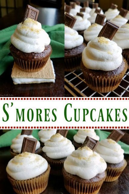 Chocolate cupcakes with a graham cracker crust and piled high with toasted marshmallow buttercream. S'mores cupcakes are a perfect bite of summer! Toasted Marshmallow Buttercream, S Mores Cupcakes, Marshmallow Buttercream, Summer Cupcakes, Future Chef, Smores Cupcakes, Fancy Cupcakes, Homemade Cupcakes, Buttercream Cupcakes