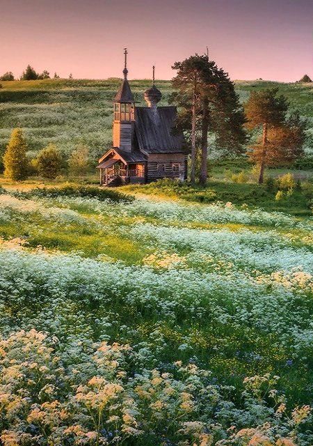 Kenozersky National Park in the summer, Russia | Daniel Kordan Photography: Russian Landscape, Russian Culture, Old Churches, Country Church, Summer Landscape, Old Church, Instagram Analytics, Russian Art, Eastern Europe