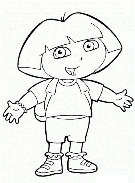 Free Printable Dora The Explorer Coloring Pages For Kids Dora Drawing, Dora Pictures, Dora Coloring, Dora Explorer, Coloring Worksheets For Kindergarten, Kids Printable Coloring Pages, Kindergarten Coloring Pages, Preschool Coloring Pages, Love Coloring Pages